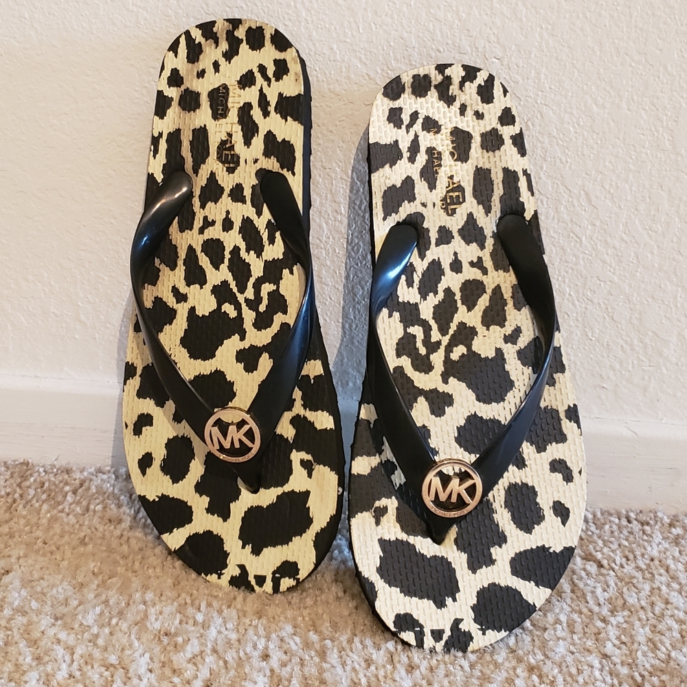 Michael Kors Leopard Flip Flops 8